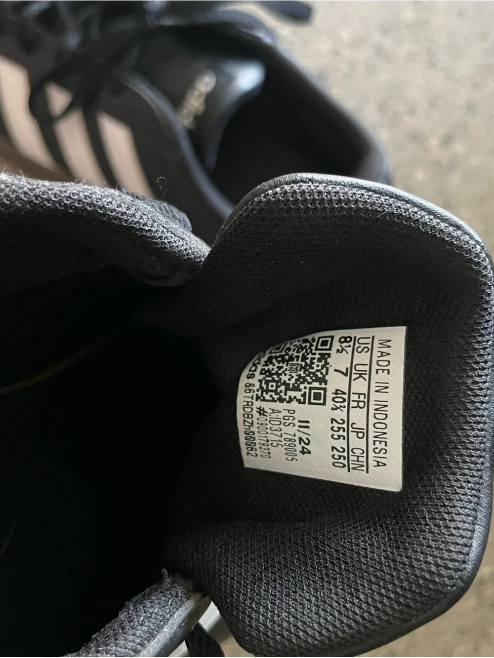 adidas Black White Brown Platform Sneakers with Three Stripes